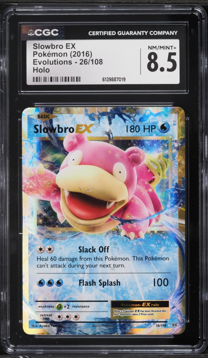 2016 Pokemon XY Evolutions Holo Slowbro EX #26 CGC 8.5 NM-MT+