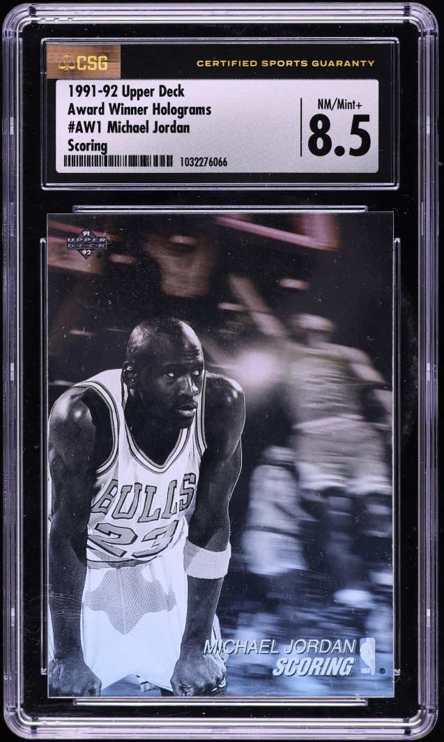 1991 Upper Deck Award Winner Holograms Scoring Michael Jordan #AW4 CSG 8.5