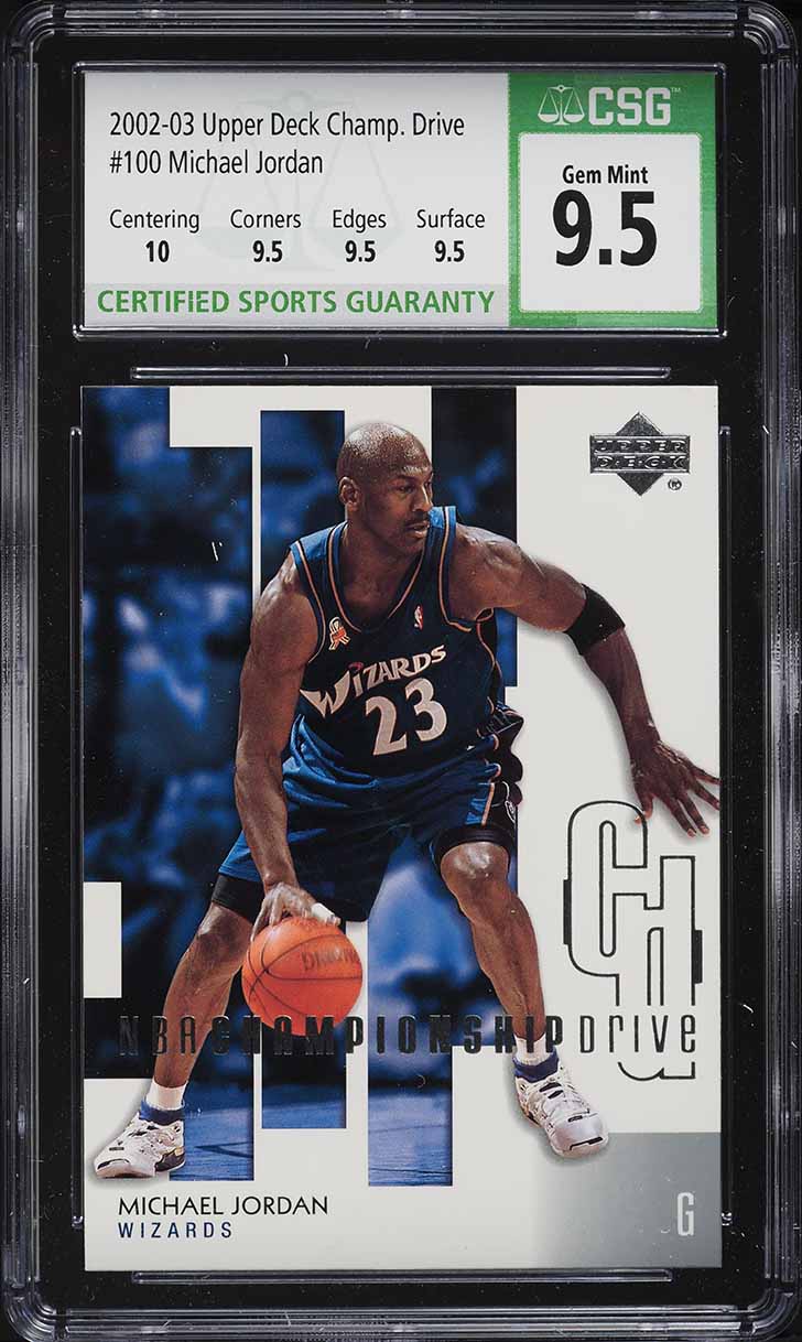 2002 Upper Deck Championship Drive Michael Jordan #100 CSG 9.5 GEM MINT