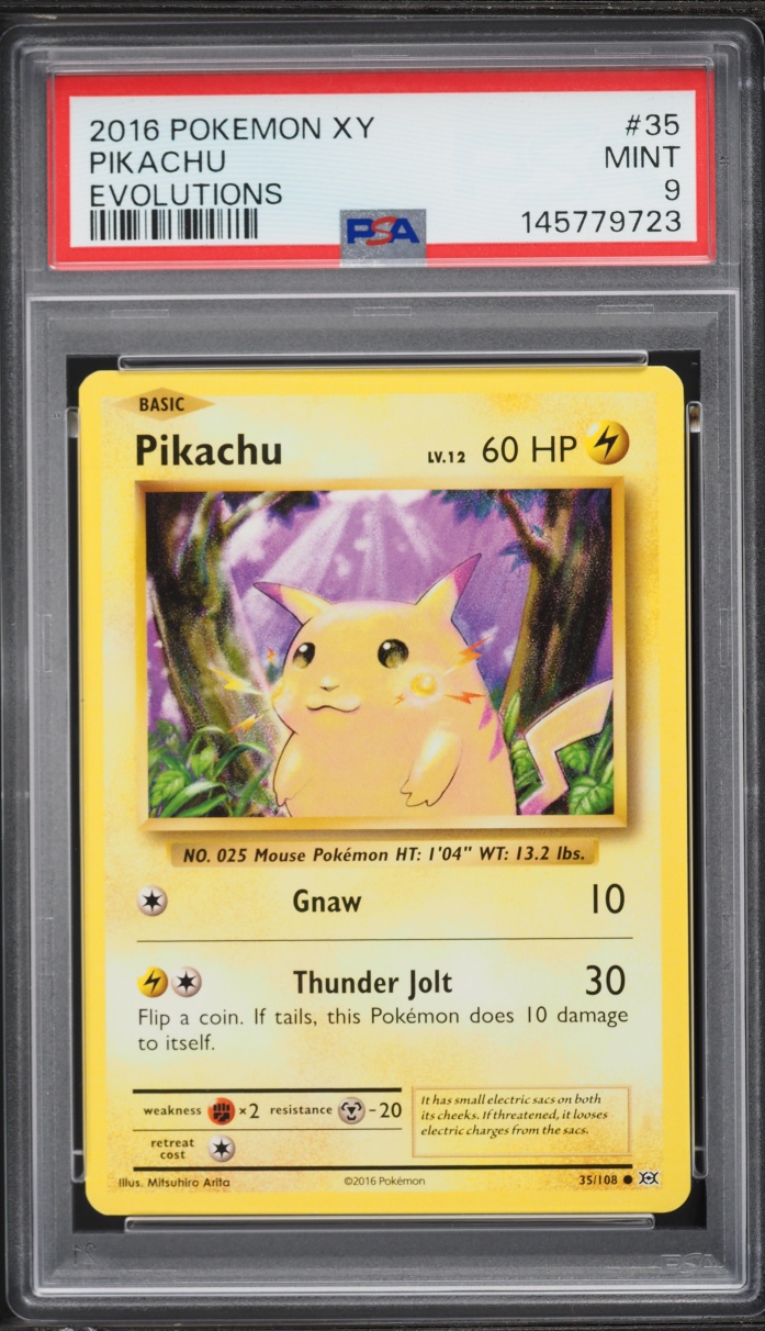 2016 Pokemon XY Evolutions Pikachu #35 PSA 9 MINT