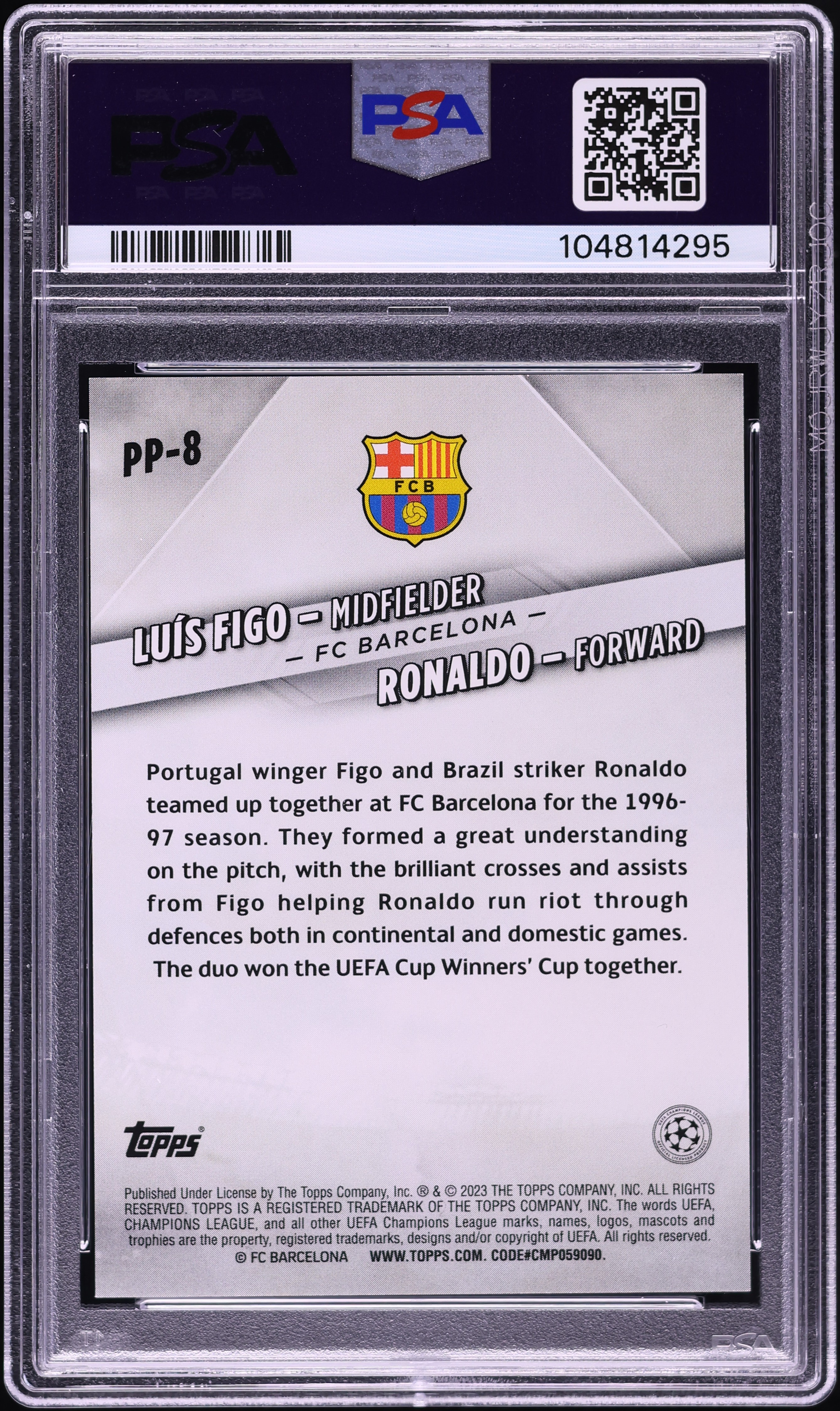 2022 Topps UEFA CC Premium Partnerships Luis Figo Ronaldo