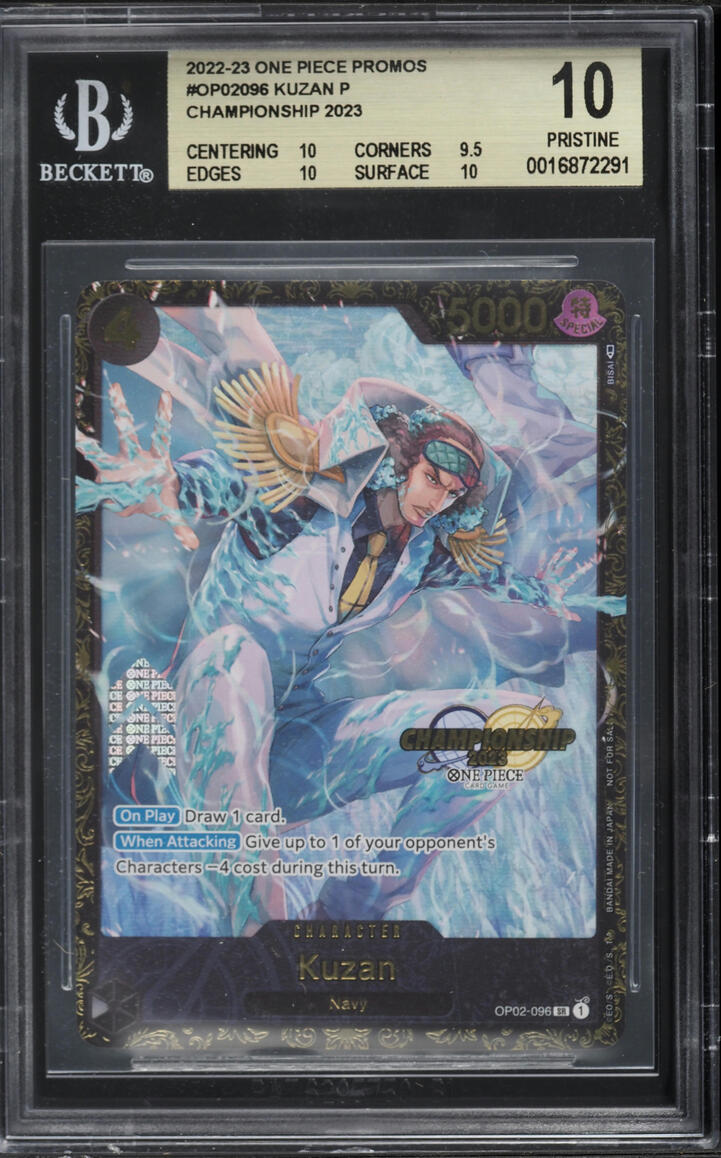 2022 One Piece Promo '23 Championship Kuzan #OP02-096 BGS 10 PRISTINE