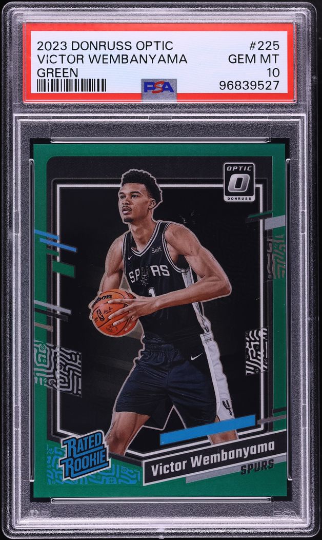 2023 Donruss Optic Green Victor Wembanyama ROOKIE /5 #225 PSA 10 GEM MINT