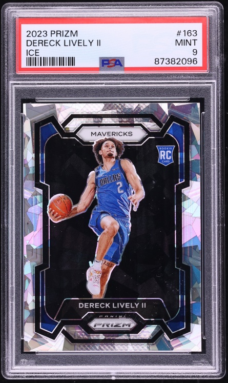 2023 Panini Prizm Ice Dereck Lively II ROOKIE #163 PSA 9 MINT