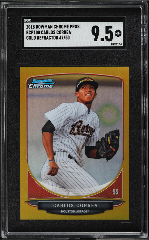 2025 Finest Sky Blue Refractor Carlos Correa /250 #199 CGC AUTH on