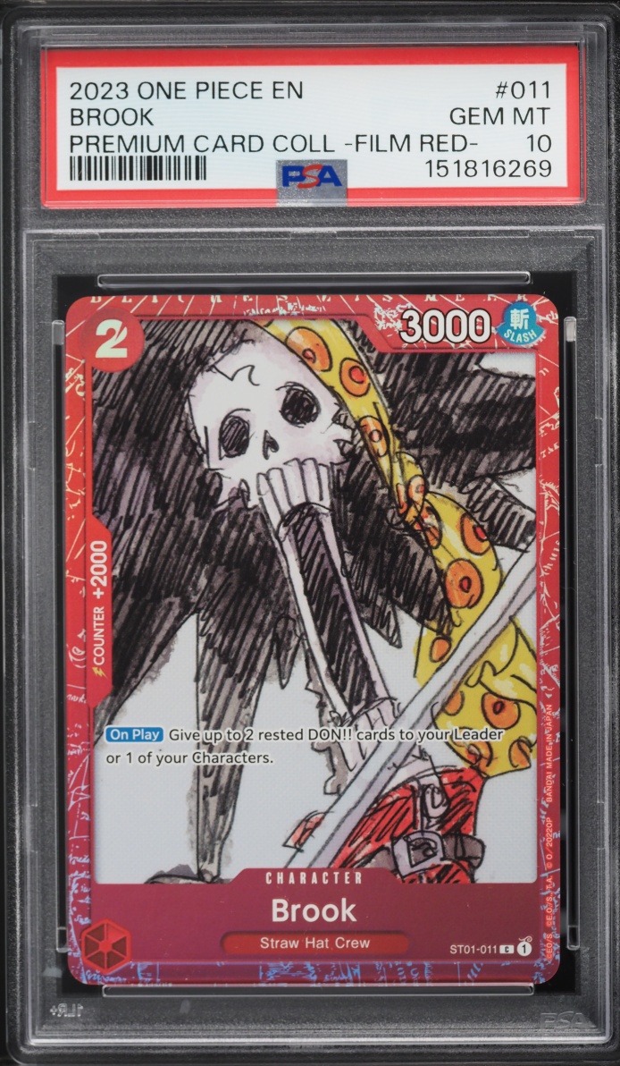 2023 One Piece Premium Collection Film Red Brook #ST01-011 PSA 10 GEM MINT