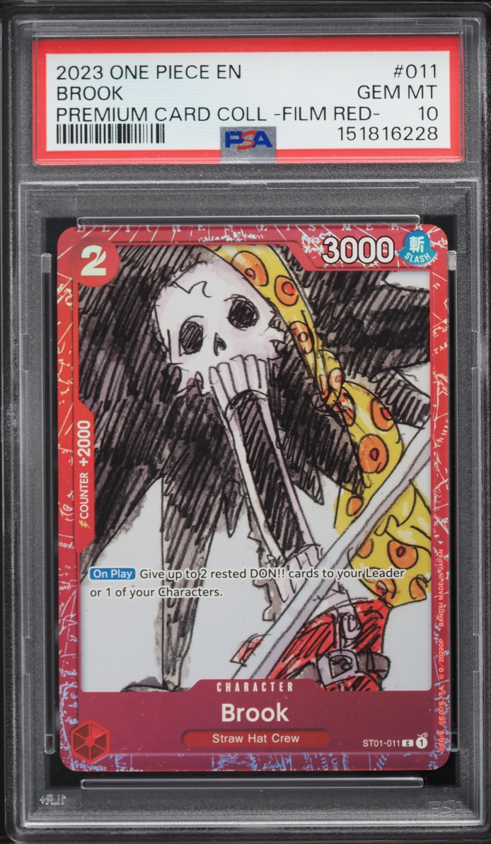 2023 One Piece Premium Collection Film Red Brook #ST01-011 PSA 10 GEM MINT