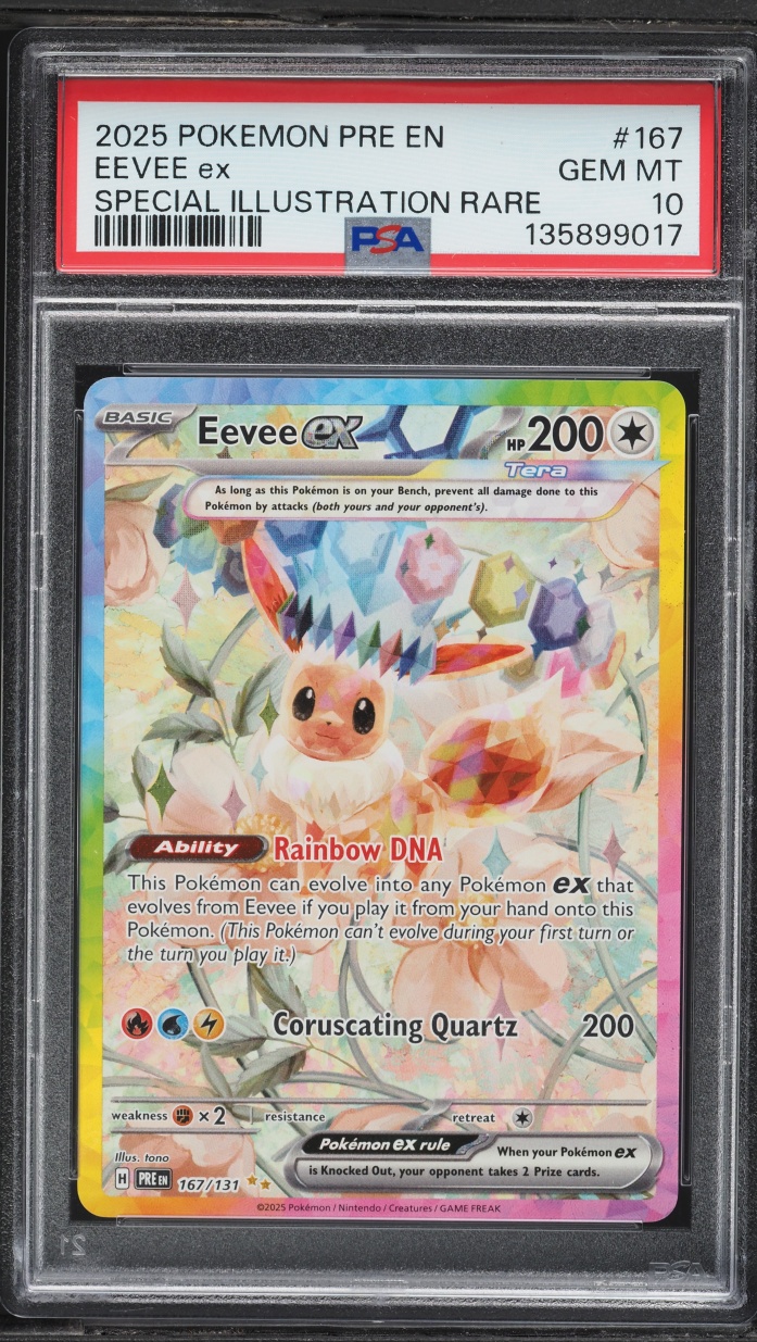 2025 Pokemon Scarlet & Violet Prismatic Evolutions SIR Eevee Ex #167 PSA 10 GEM MINT