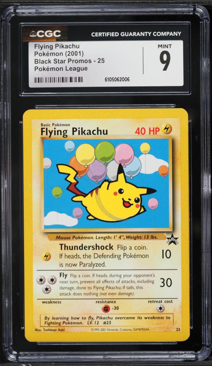 2001 Pokemon League Promo Flying Pikachu #25 CGC 9 MINT
