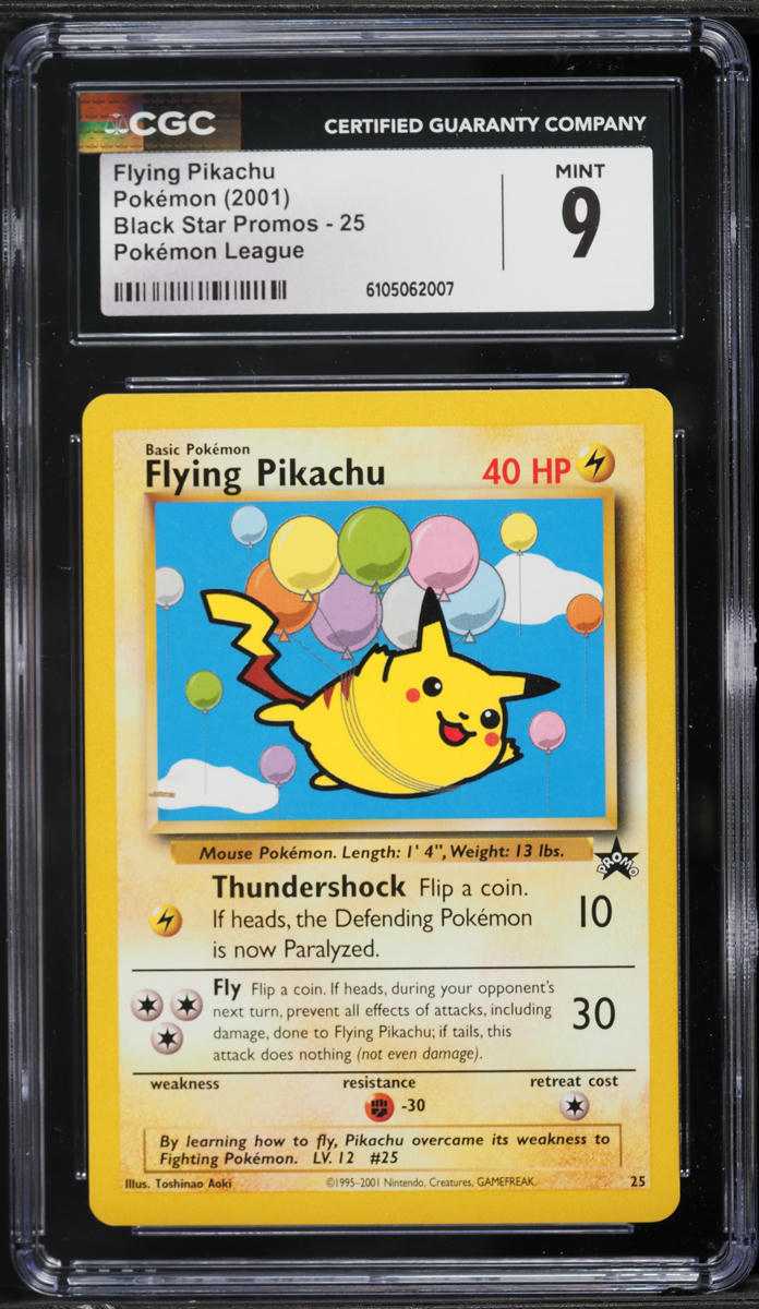 2001 Pokemon League Promo Flying Pikachu #25 CGC 9 MINT