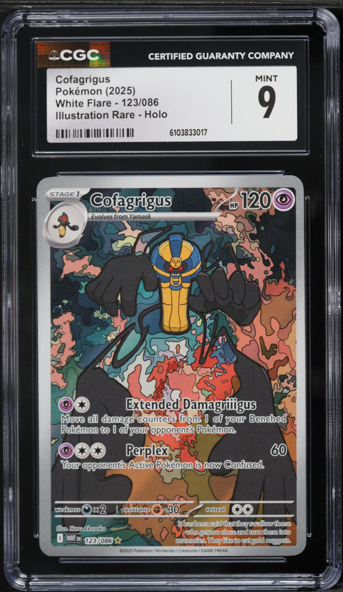 2025 Pokemon Scarlet & Violet White Flare IR Cofagrigus #123 CGC 9 MINT