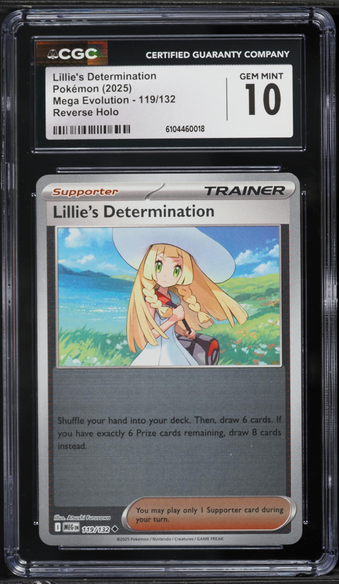 2025 Pokemon Mega Evolution Reverse Holo Lillie's Determination #119 CGC 10 GEM MINT