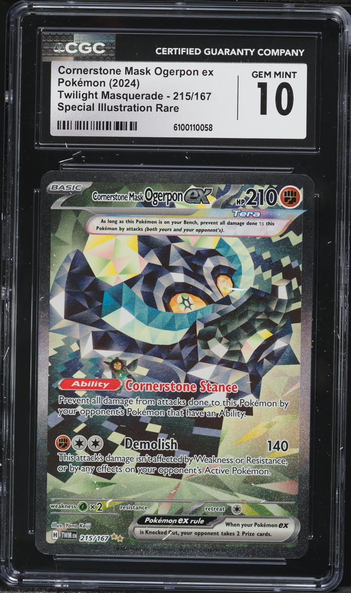 2024 Pokemon SV Twilight Masquerade SIR Cornerstone Mask Ogerpon ex #215 CGC 10 GEM MINT