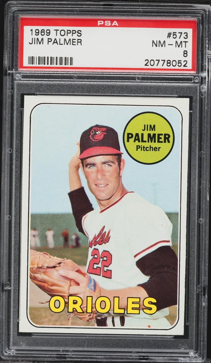 1969 Topps Jim Palmer #573 PSA 8 NM-MT