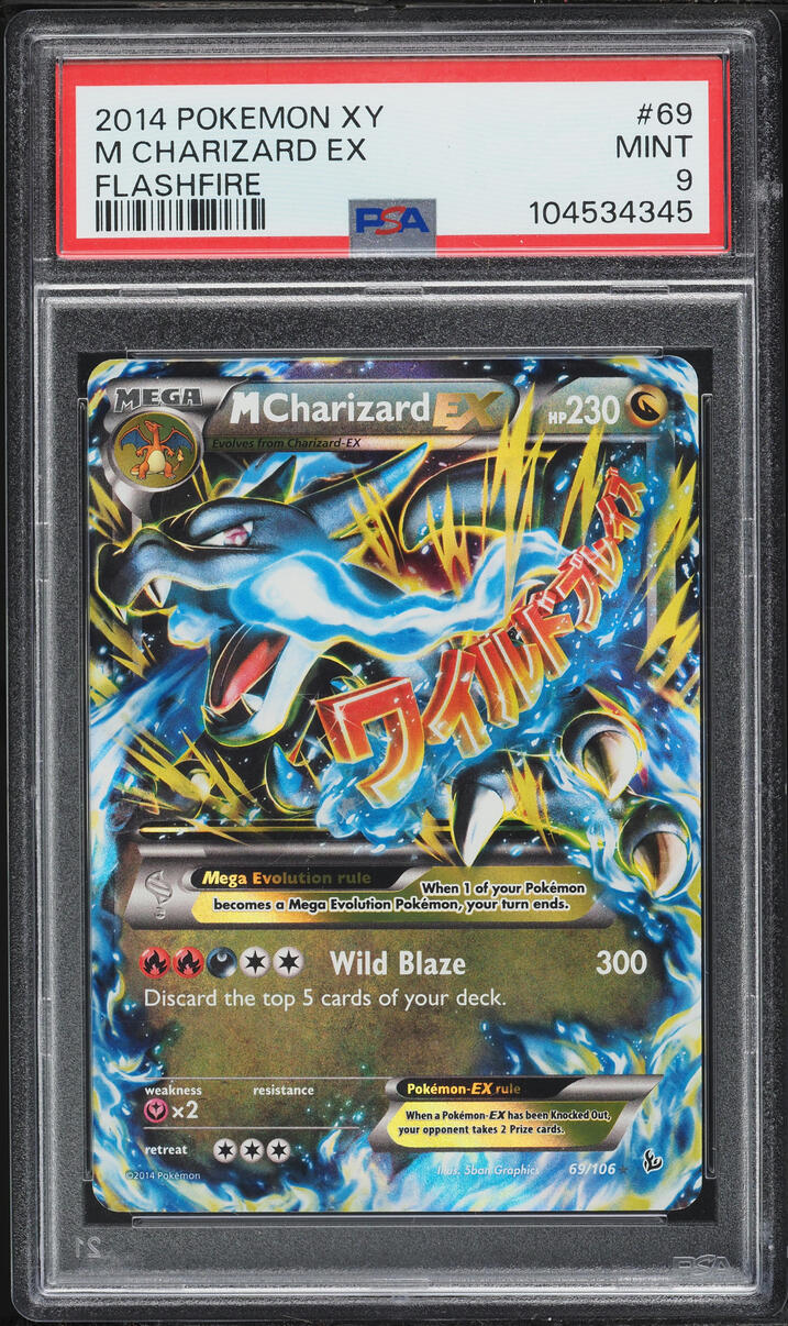 2014 Pokemon XY Flashfire M Charizard EX #69 PSA 9 MINT
