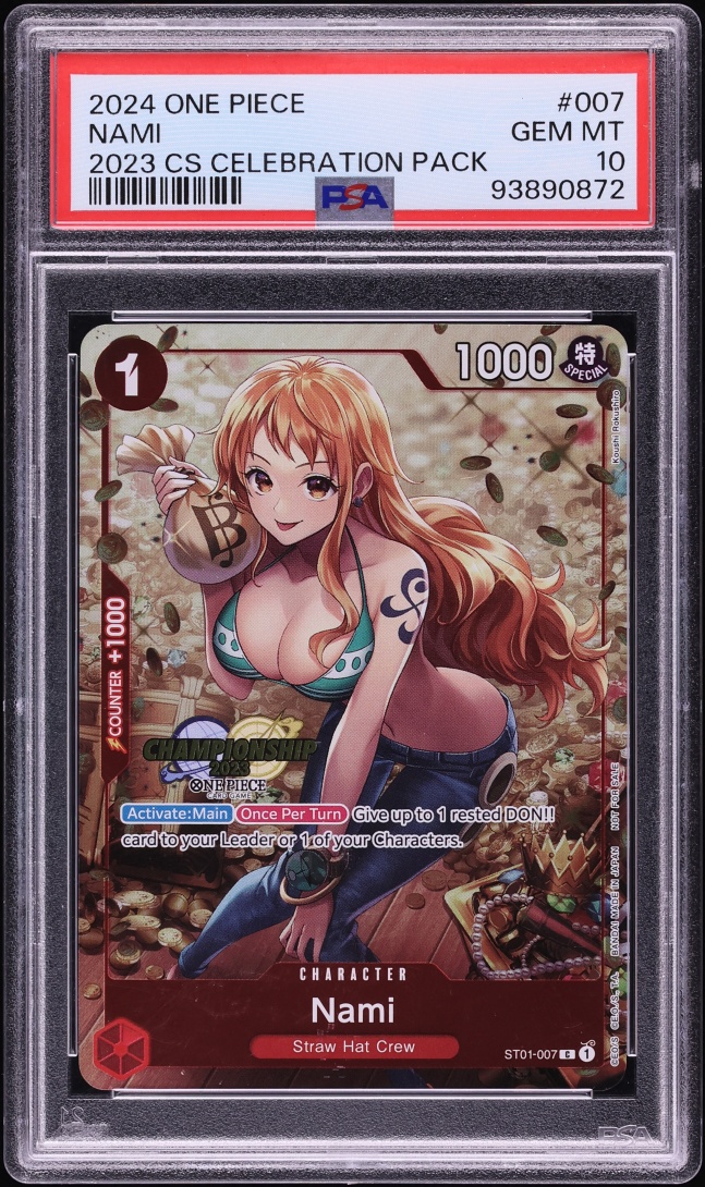 2024 One Piece '23 Championship Celebration Pack Nami #ST01-007 PSA 10 GEM MINT