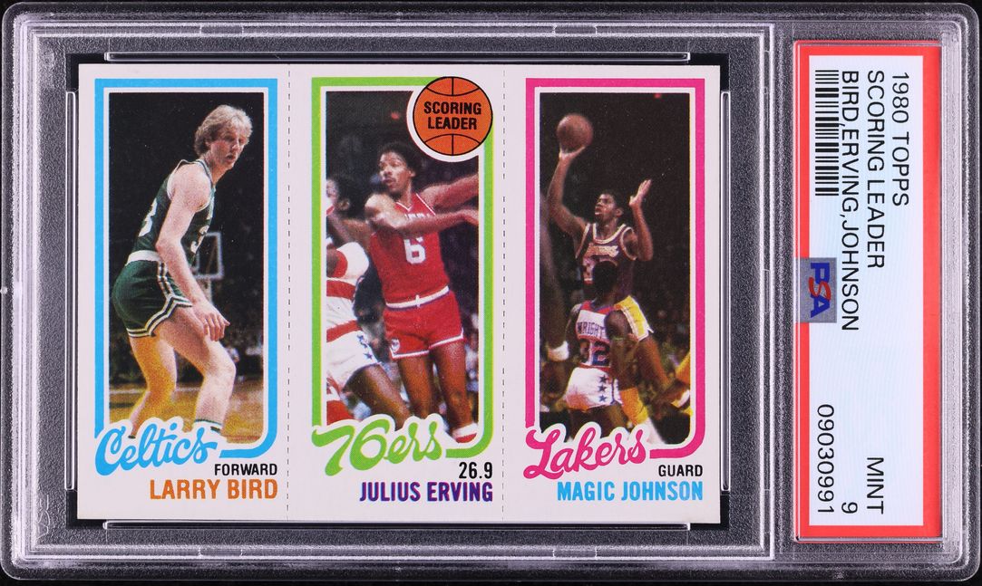 1980 Topps Basketball Larry Bird & Magic Johnson ROOKIE PSA 9 MINT