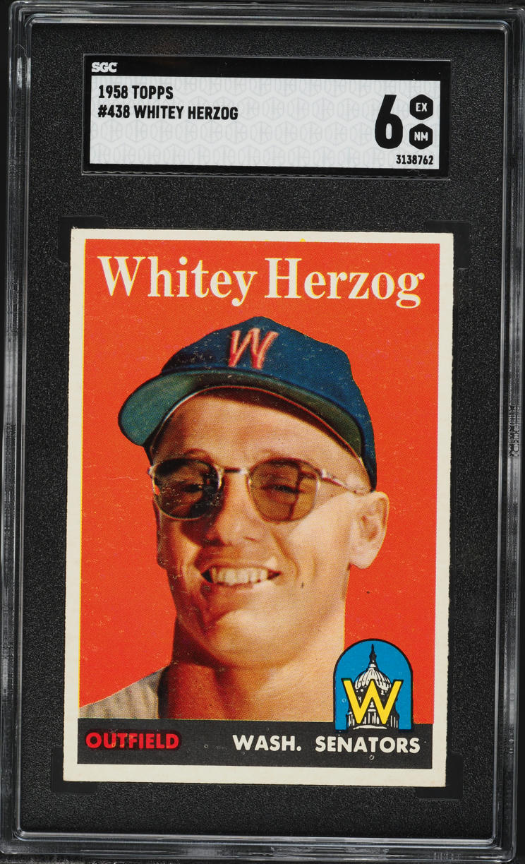 1958 Topps Whitey Herzog #438 SGC 6 EXMT