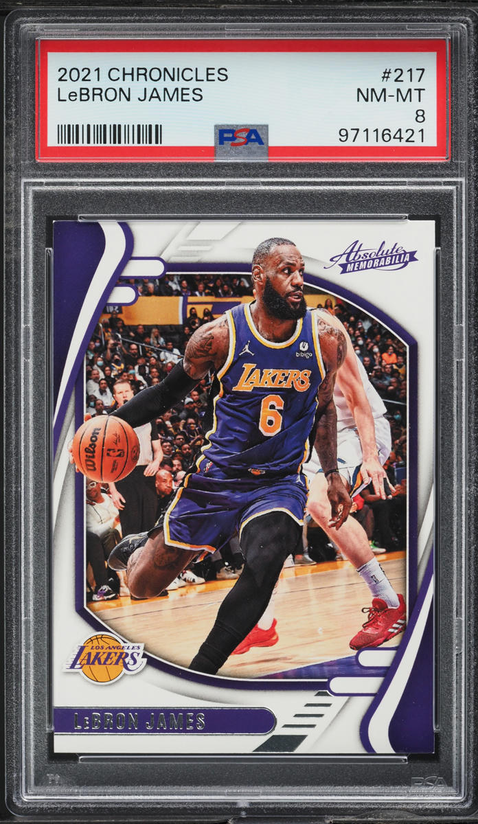 2021 Panini Chronicles Absolute LeBron James #217 PSA 8 NM-MT