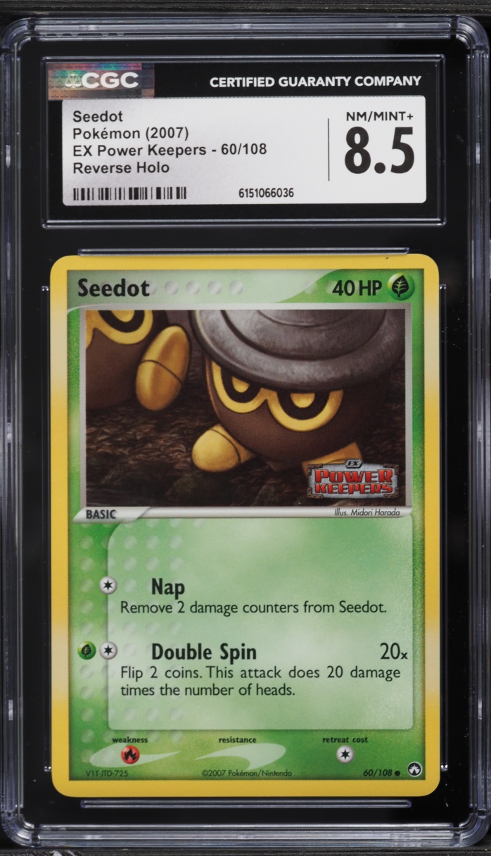 2007 Pokemon EX Power Keepers Reverse Holo Seedot #60 CGC 8.5 NM-MT+