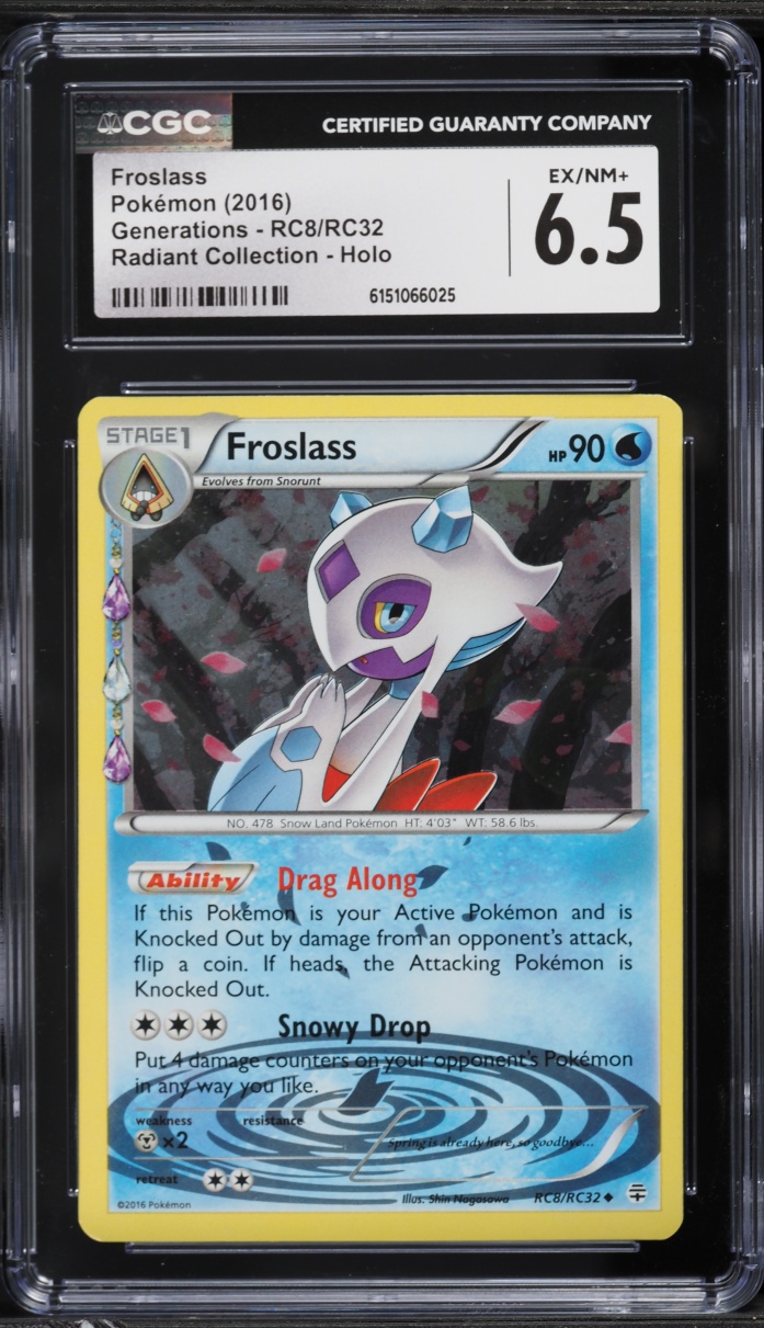 2016 Pokemon XY Generations Radiant Collection Holo Froslass #RC8 CGC 6.5 EXMT+