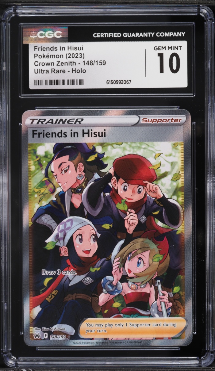 2023 Pokemon Sword & Shield Crown Zenith Full Art Friends In Hisui #148 CGC 10 GEM MINT