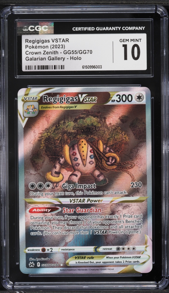2023 Pokemon Sword & Shield Crown Zenith Alt Art Regigigas VSTAR #GG55 CGC 10 GEM MINT