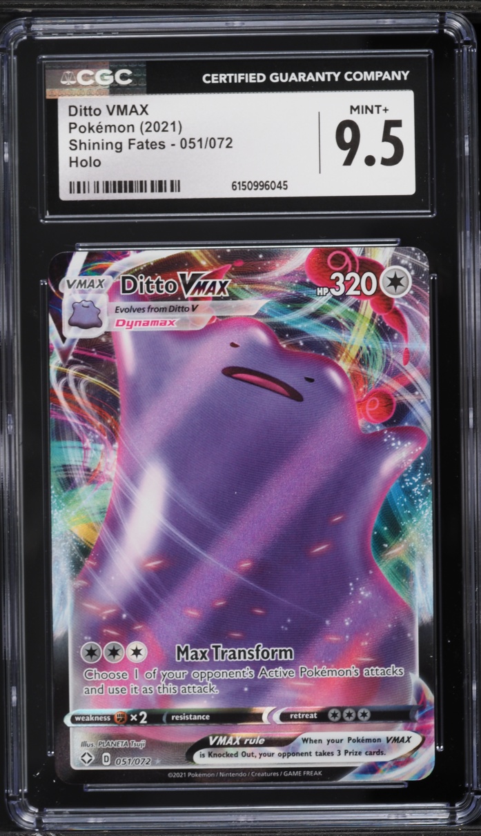 2021 Pokemon Sword & Shield Shining Fates Full Art Ditto VMAX #51 CGC 9.5 MINT+