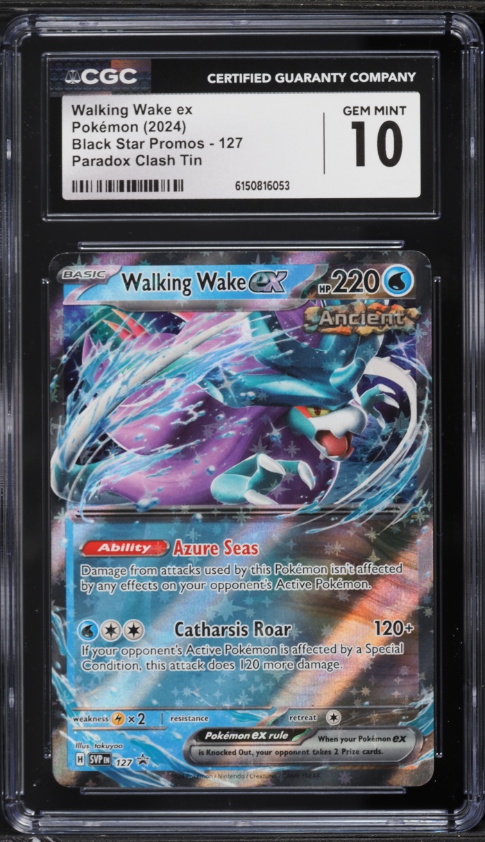 2024 Pokemon Scarlet & Violet Promo Paradox Clash Tin Holo Walking Wake EX #127 CGC 10 GEM MINT