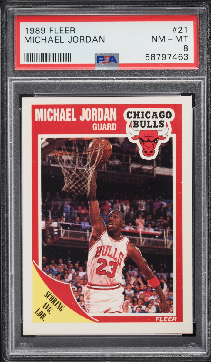 1989 Fleer Basketball Michael Jordan #21 PSA 8 NM-MT