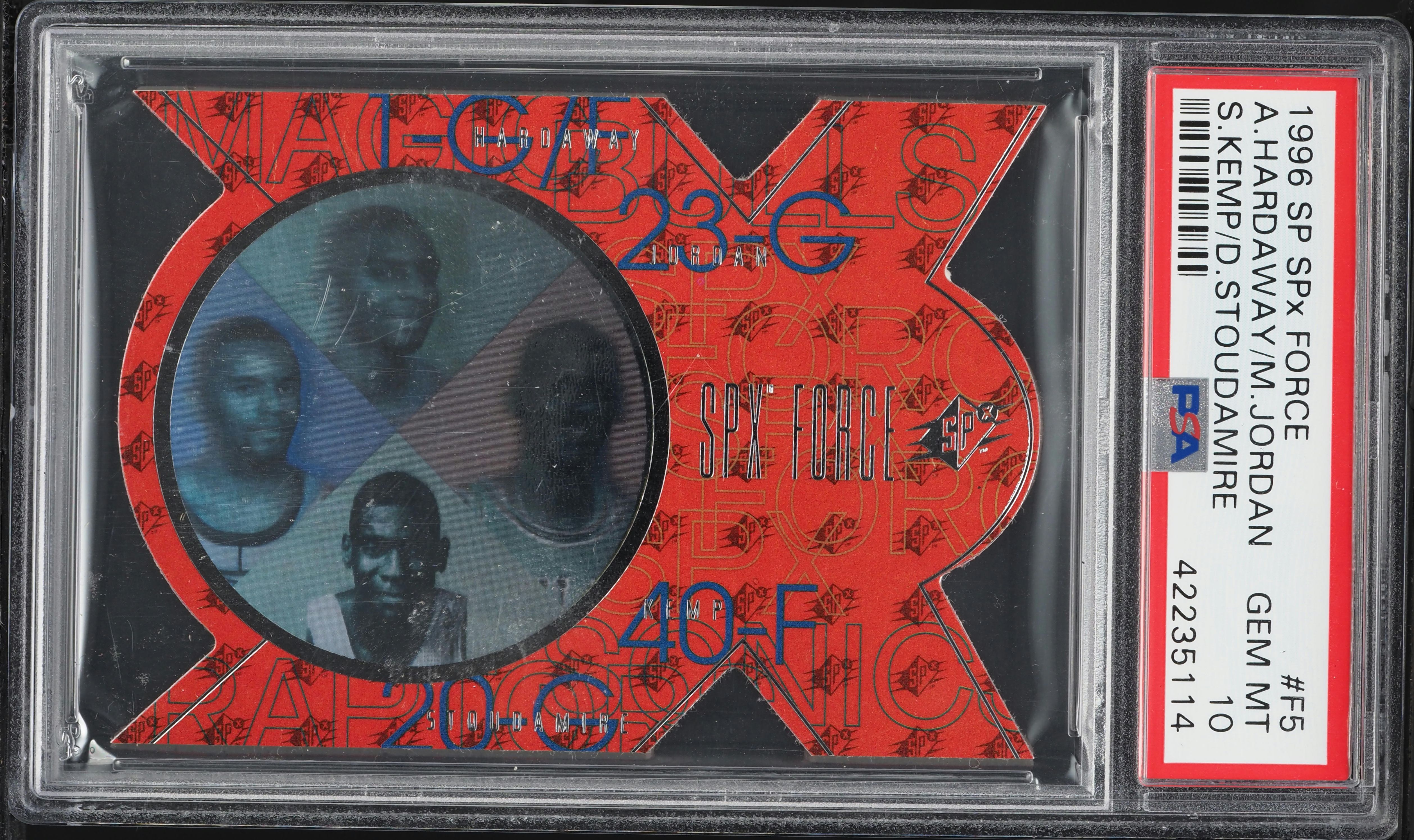1996 SPx Force Hardaway Michael Jordan Kemp Stoudamire #F5 PSA 10