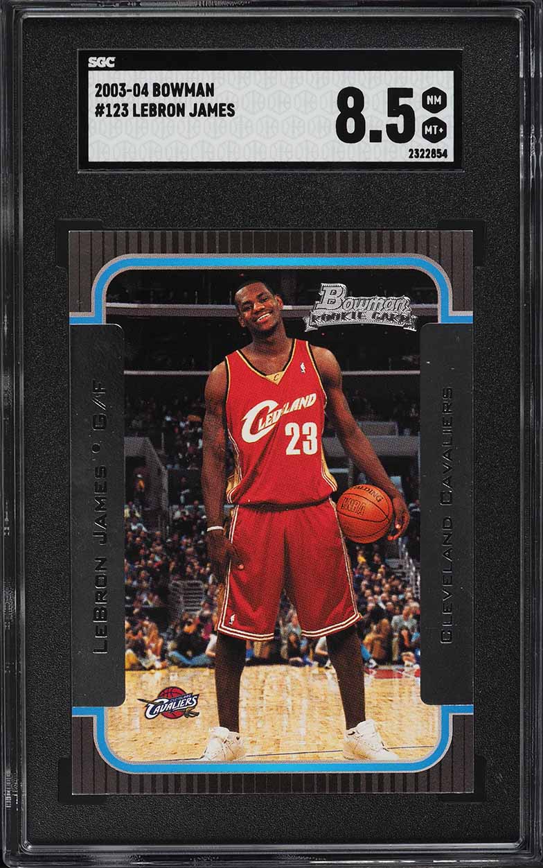 2003 Bowman Basketball LeBron James ROOKIE #123 SGC 8.5 NM-MT