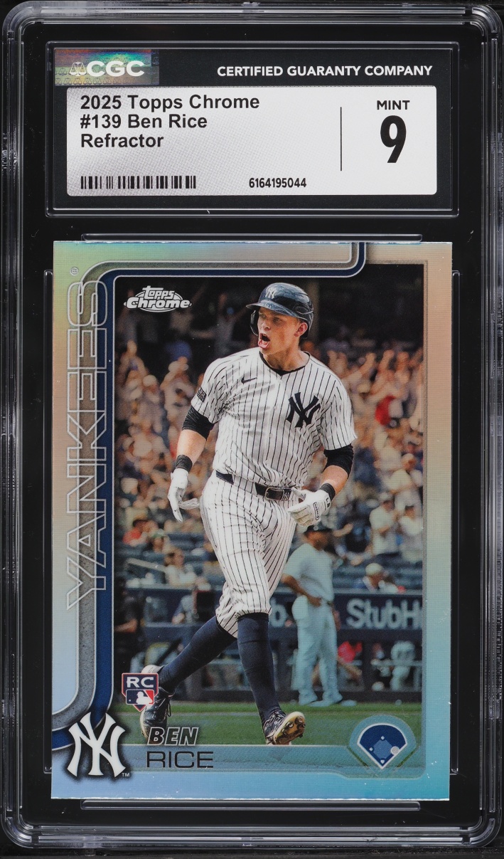 2025 Topps Chrome Refractor Ben Rice ROOKIE #139 CGC 9 MINT