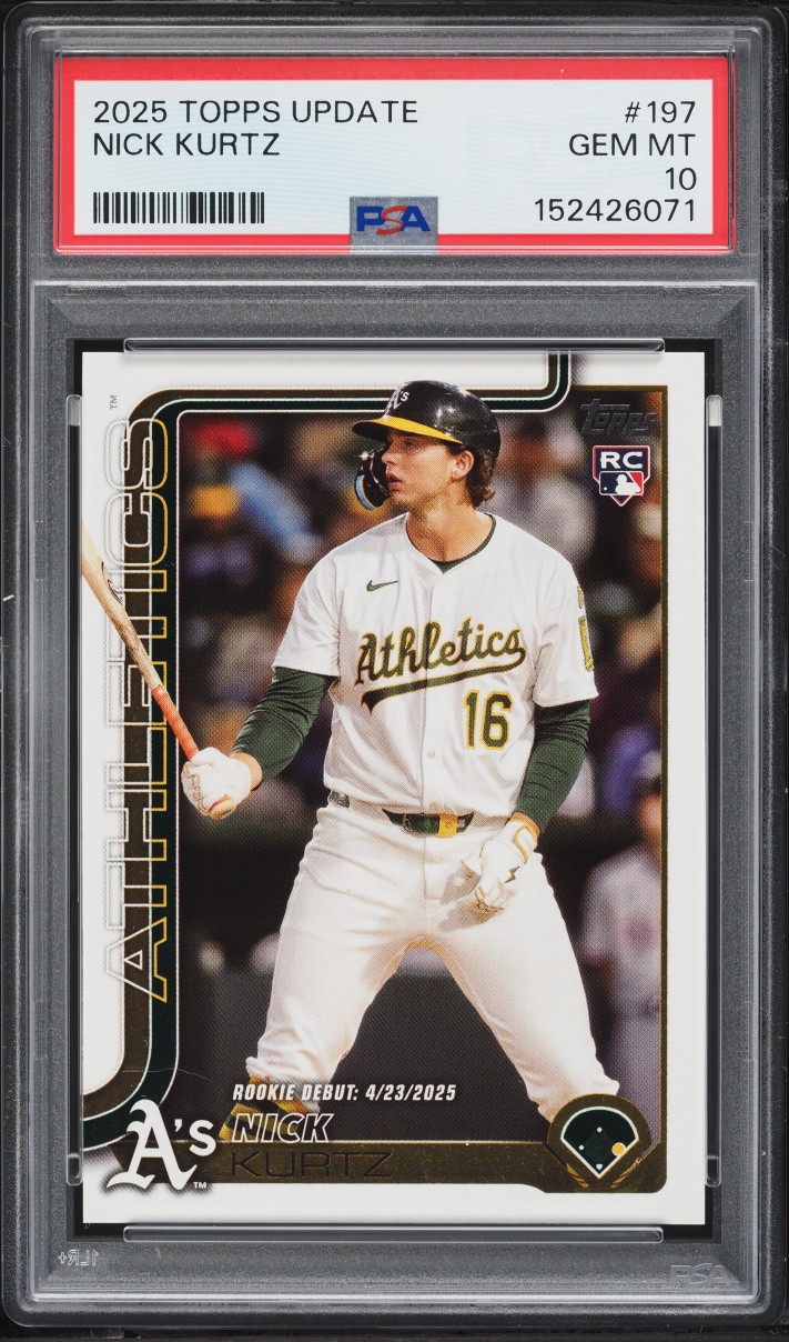 2025 Topps Update Nick Kurtz ROOKIE #US197 PSA 10 GEM MINT
