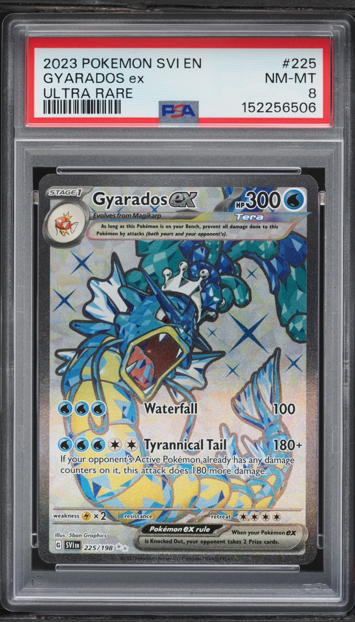 2023 Pokemon Scarlet & Violet Full Art Gyarados EX #225 PSA 8 NM-MT