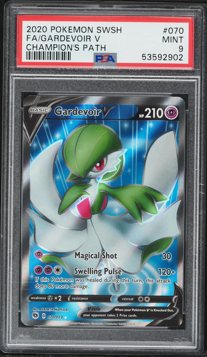 2020 Pokemon Sword & Shield Champion's Path Full Art Gardevoir V #70 PSA 9 MINT