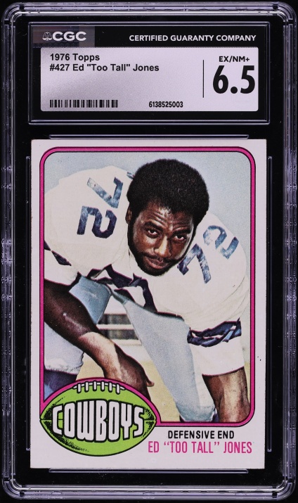 1976 Topps Football Ed "Too Tall" Jones #427 CGC 6.5 EXMT+