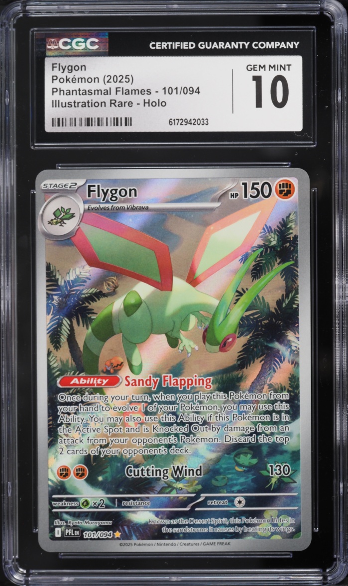 2025 Pokemon Mega Evolution Phantasmal Flames IR Flygon #101 CGC 10 GEM MINT