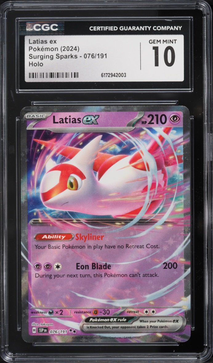 2024 Pokemon Scarlet & Violet Surging Sparks Holo Latias ex #76 CGC 10 GEM MINT