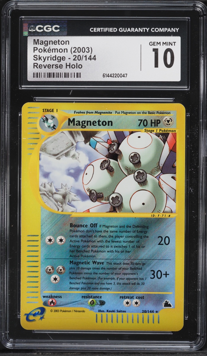 2003 Pokemon Skyridge Reverse Holo Magneton #20 CGC 10 GEM MINT