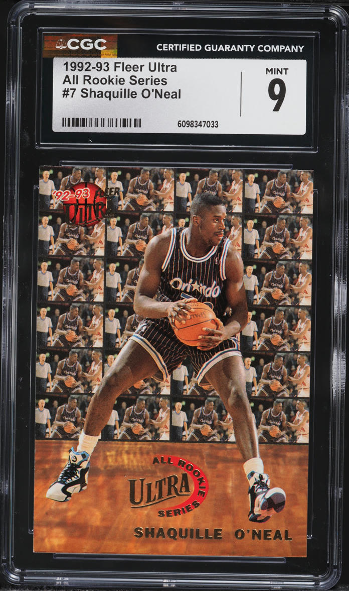 1992 Ultra All-Rookies Shaquille O'Neal ROOKIE #7 CGC 9 MINT