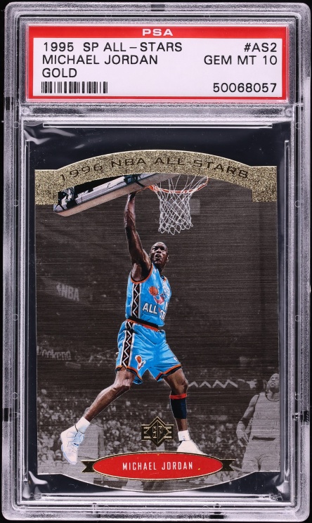 1995 SP All-Stars Gold Die-Cut Michael Jordan #AS2 PSA 10 GEM MINT