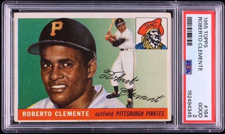 1955 Topps Roberto Clemente ROOKIE #164 PSA 2 GD