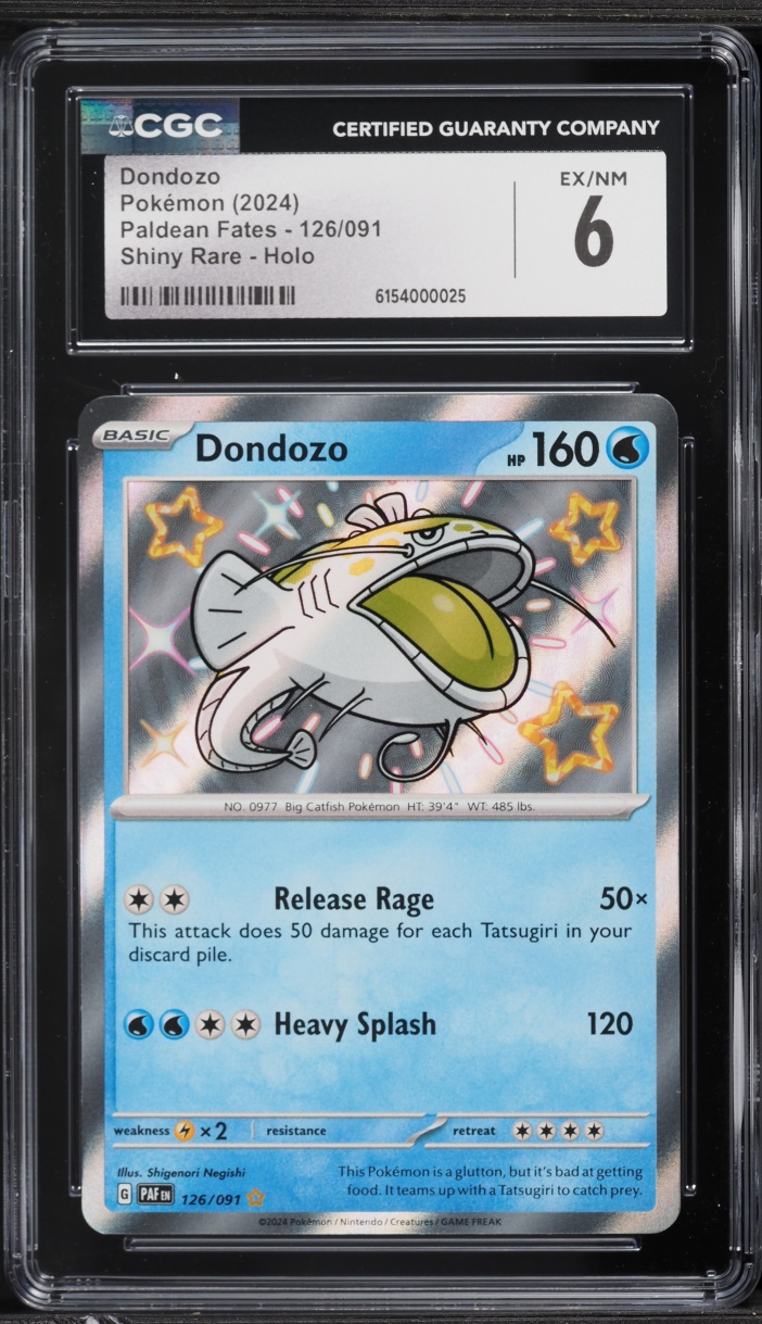 2024 Pokemon Scarlet & Violet Paldean Fates Shiny Dondozo #126 CGC 6 EXMT