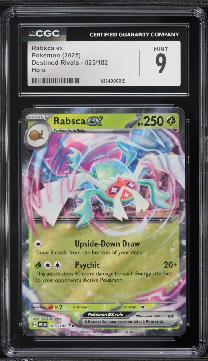 2025 Pokemon Scarlet & Violet Destined Rivals Holo Rabsca ex #25 CGC 9 MINT