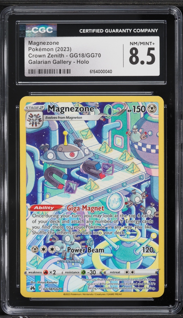2023 Pokemon SWSH Crown Zenith Galarian Gallery Alt Art Magnezone #GG18 CGC 8.5 NM-MT+