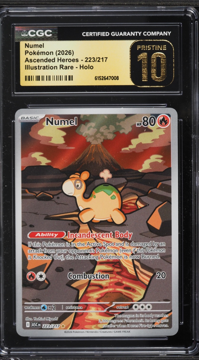 2026 Pokemon Mega Evolution Ascended Heroes IR Numel #223 CGC 10 PRISTINE