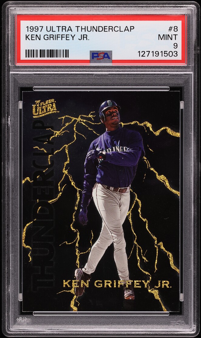 1997 Ultra Thunderclap Ken Griffey Jr. #8 PSA 9 MINT - Photo 1