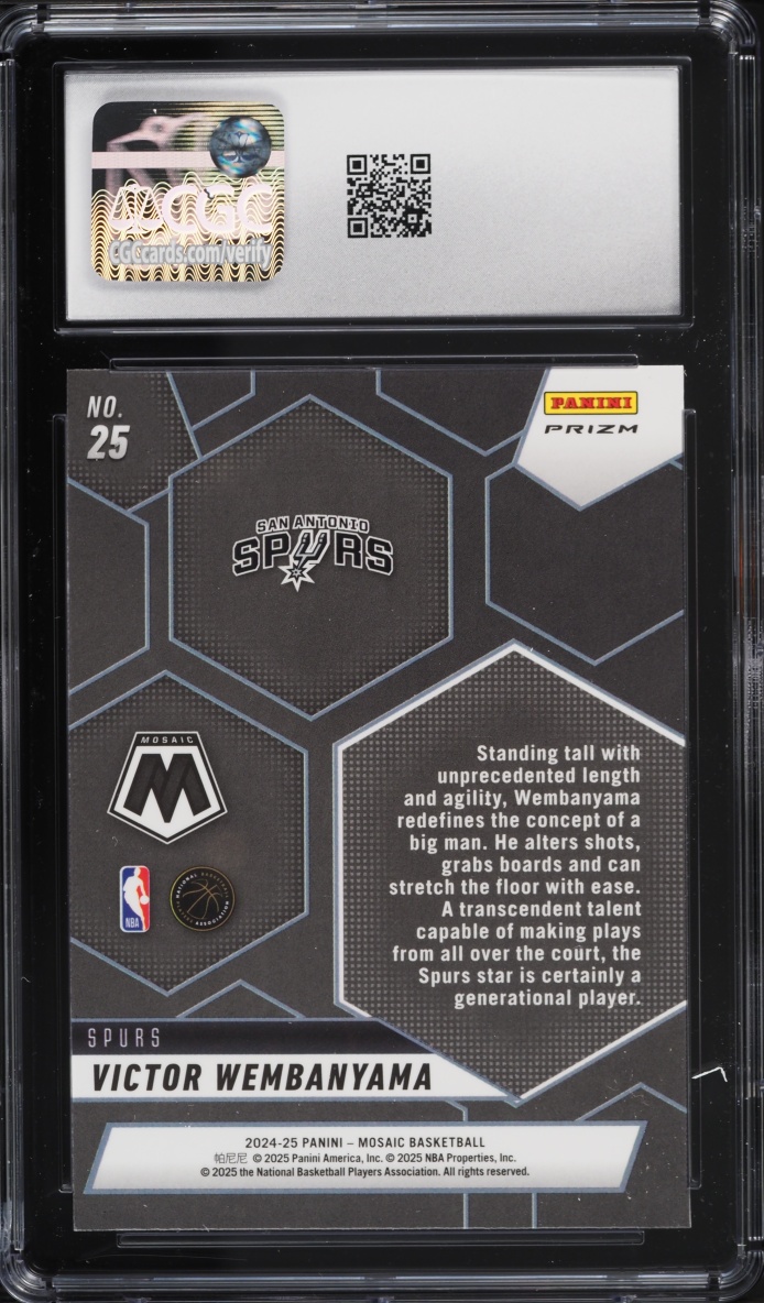 2024 Panini Mosaic Montage Victor Wembanyama #25 CGC 9 MINT