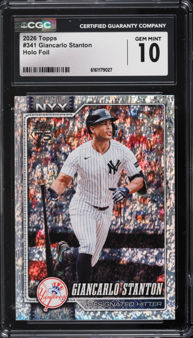 2026 Topps Holo Foil Giancarlo Stanton #341 CGC 10 GEM MINT